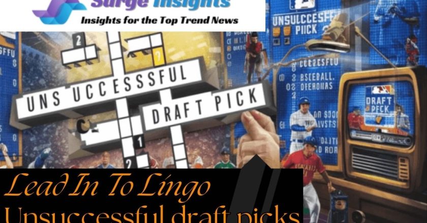 Unsuccessful Draft Pick with Lead In To Lingo Crossword